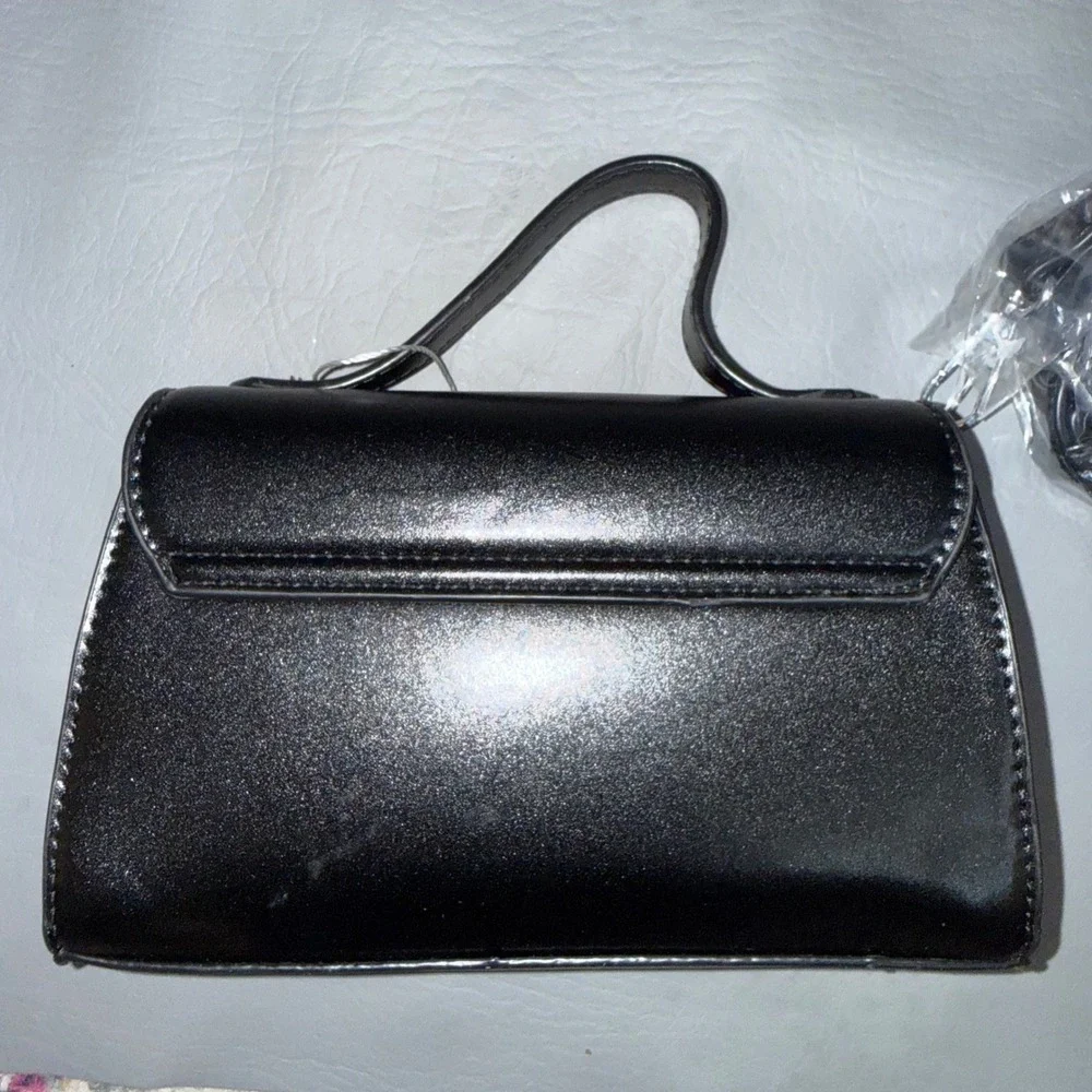 CXL by Christian Lacroix Laine Matte Patent Crossbody Bag Black NWT